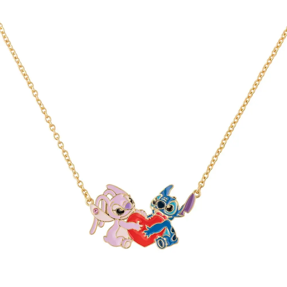 STITCH & ANGEL - Love - Collier avec Pendentif 18mm